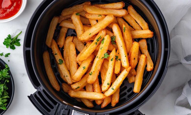 Batata frita na air fryer